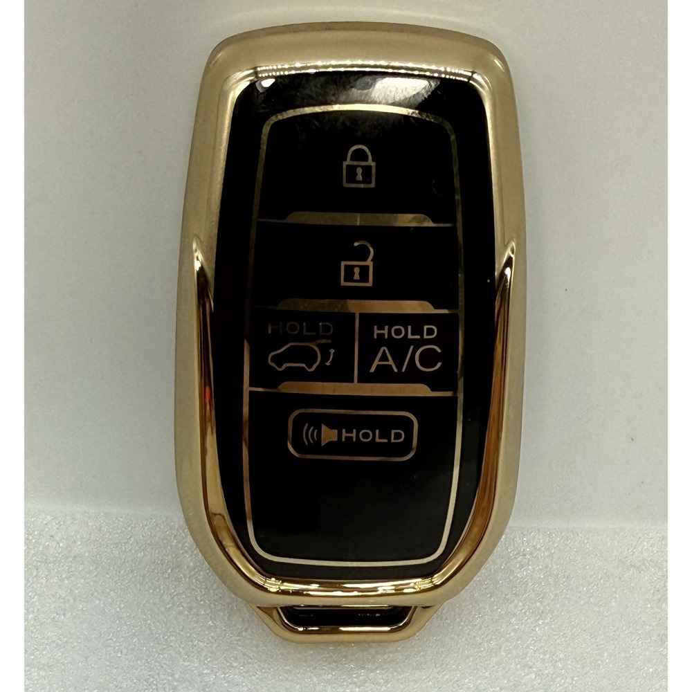 Black Key Fob Skin 5 Button for Toyota 2021 RAV4 2023 BZ4X
